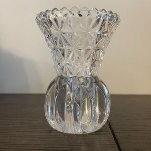 Vintage Princess House Cut Glass Crystal Small Vase 3" Tall